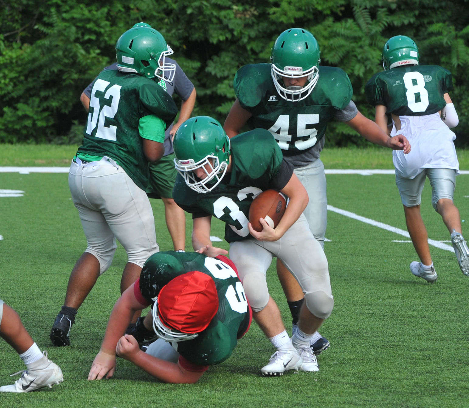 Alleman football practice